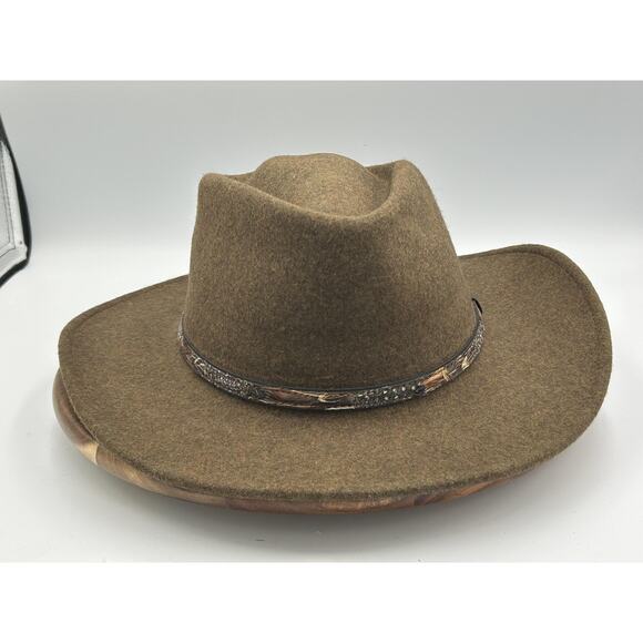 Stetson Hat Cowboy Fitted Mens X-Large Brown Wool Crushable Water Repellent USA - Picture 6 of 16